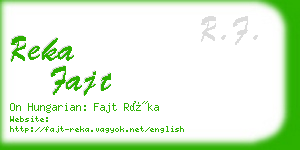 reka fajt business card